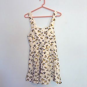 Urban Outfitters Linen Mini Dress, Leopard, Size 4